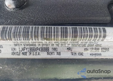 1999 Jeep Wrangler Sport из США, поврежденный, VIN 1J4FY19S6XP436988